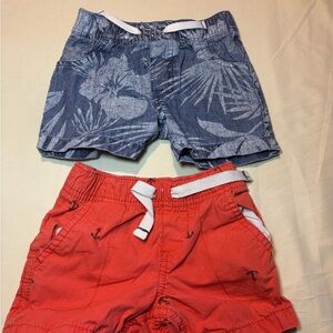 Carter's Tropical Blue and Nautical Red Shorts